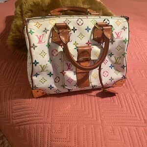 Louis Vuitton Multicolor Monogram Bag with Brown Accents
